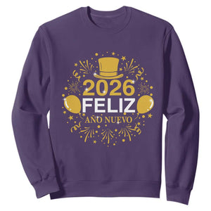 Spanish Mexican New Year 2026 Sweatshirt Feliz Ano Nuevo NYE Party TS11 Purple Print Your Wear