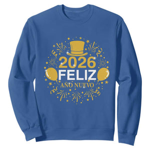 Spanish Mexican New Year 2026 Sweatshirt Feliz Ano Nuevo NYE Party TS11 Royal Blue Print Your Wear