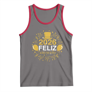 Spanish Mexican New Year 2026 Tank Top Feliz Ano Nuevo NYE Party TS11 Deep Heather Red Print Your Wear