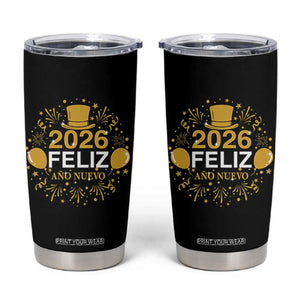 Spanish Mexican New Year 2026 Tumbler Cup Feliz Ano Nuevo NYE Party TS11 Black Print Your Wear