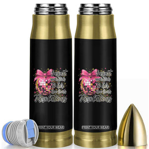 Funny Suspect Never Sticks To Her New Years Resolutions Bullet Tumbler Coquette Disco Ball TS11 Black Print Your Wear