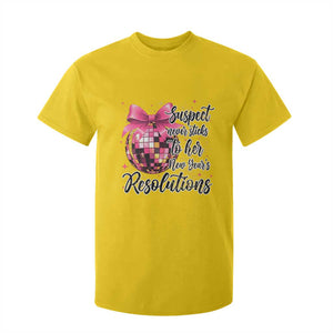 Funny Suspect Never Sticks To Her New Years Resolutions T Shirt For Kid Coquette Disco Ball TS11 Daisy Print Your Wear