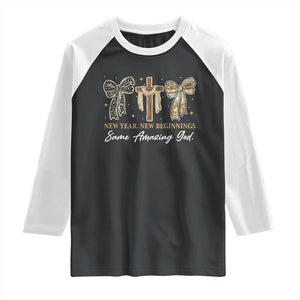 New Year New Beginnings Same Amazing God Raglan Shirt Christian New Years Eve TS11 Black White Print Your Wear
