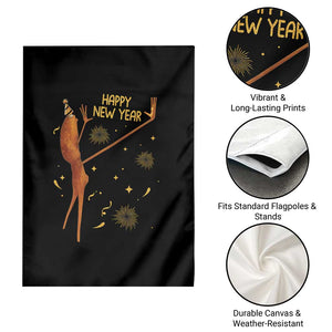 Funny Marcus The Worm New Year Garden Flag Happy New Year NYE Party Firework TS11 Print Your Wear