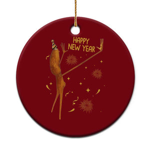 Funny Marcus The Worm New Year Ceramic Ornament Happy New Year NYE Party Firework TS11 1pc Red Print Your Wear