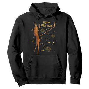Funny Marcus The Worm New Year Hoodie Happy New Year NYE Party Firework TS11 Black Print Your Wear