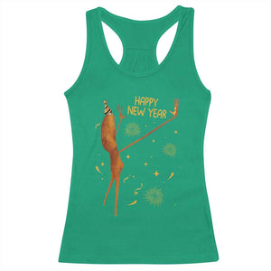 Funny Marcus The Worm New Year Racerback Tank Top Happy New Year NYE Party Firework TS11 Irish Green Print Your Wear