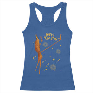 Funny Marcus The Worm New Year Racerback Tank Top Happy New Year NYE Party Firework TS11 Royal Blue Print Your Wear