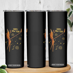Funny Marcus The Worm New Year Skinny Tumbler Happy New Year NYE Party Firework TS11 Print Your Wear