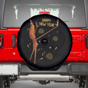 Funny Marcus The Worm New Year Spare Tire Cover Happy New Year NYE Party Firework TS11 Black Print Your Wear