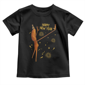 Funny Marcus The Worm New Year Toddler T Shirt Happy New Year NYE Party Firework TS11 Black Print Your Wear
