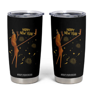 Funny Marcus The Worm New Year Tumbler Cup Happy New Year NYE Party Firework TS11 Black Print Your Wear