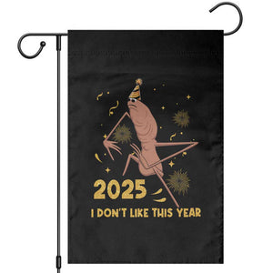 Funny Marcus The Worm New Year Garden Flag 2025 I Dont Like This Year Fireworks NYE Party TS11 Black Print Your Wear