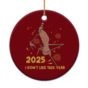 Funny Marcus The Worm New Year Ceramic Ornament 2025 I Dont Like This Year Fireworks NYE Party TS11 1pc Red Print Your Wear