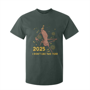 Funny Marcus The Worm New Year T Shirt For Kid 2025 I Dont Like This Year Fireworks NYE Party TS11 Dark Forest Green Print Your Wear