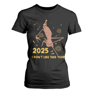 Funny Marcus The Worm New Year T Shirt For Women 2025 I Dont Like This Year Fireworks NYE Party TS11 Black Print Your Wear