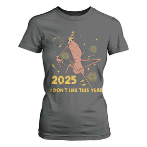 Funny Marcus The Worm New Year T Shirt For Women 2025 I Dont Like This Year Fireworks NYE Party TS11 Dark Heather Print Your Wear