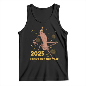 Funny Marcus The Worm New Year Tank Top 2025 I Dont Like This Year Fireworks NYE Party TS11 Black Print Your Wear