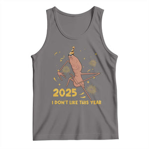 Funny Marcus The Worm New Year Tank Top 2025 I Dont Like This Year Fireworks NYE Party TS11 Deep Heather Print Your Wear