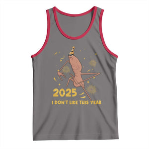 Funny Marcus The Worm New Year Tank Top 2025 I Dont Like This Year Fireworks NYE Party TS11 Deep Heather Red Print Your Wear