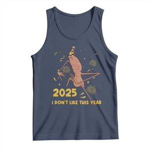 Funny Marcus The Worm New Year Tank Top 2025 I Dont Like This Year Fireworks NYE Party TS11 Navy Print Your Wear