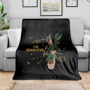 Funny Marcus The Worm New Year Throw Blanket I Am Sensitive NYE Party Firework TS11 Print Your Wear