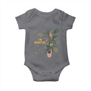 Funny Marcus The Worm New Year Baby Onesie I Am Sensitive NYE Party Firework TS11 Charcoal Print Your Wear