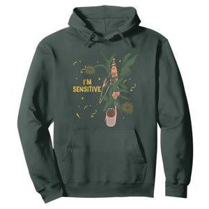 Funny Marcus The Worm New Year Hoodie I Am Sensitive NYE Party Firework TS11 Dark Forest Green Print Your Wear