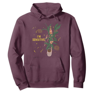 Funny Marcus The Worm New Year Hoodie I Am Sensitive NYE Party Firework TS11 Maroon Print Your Wear
