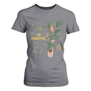 Funny Marcus The Worm New Year T Shirt For Women I Am Sensitive NYE Party Firework TS11 Charcoal Print Your Wear