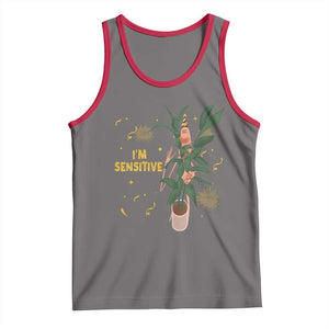 Funny Marcus The Worm New Year Tank Top I Am Sensitive NYE Party Firework TS11 Deep Heather Red Print Your Wear