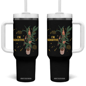 Funny Marcus The Worm New Year Tumbler With Handle I Am Sensitive NYE Party Firework TS11 One Size: 40 oz Black Print Your Wear