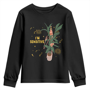 Funny Marcus The Worm New Year Youth Sweatshirt I Am Sensitive NYE Party Firework TS11 Black Print Your Wear