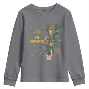 Funny Marcus The Worm New Year Youth Sweatshirt I Am Sensitive NYE Party Firework TS11 Charcoal Print Your Wear