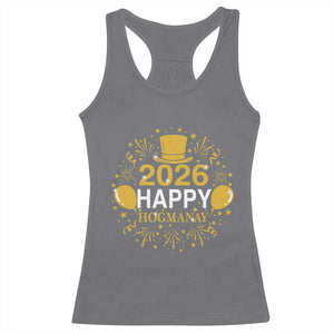 Scottish New Year 2026 Racerback Tank Top Happy Hogmanay NYE Party TS11 Charcoal Print Your Wear
