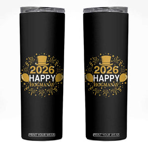 Scottish New Year 2026 Skinny Tumbler Happy Hogmanay NYE Party TS11 Black Print Your Wear