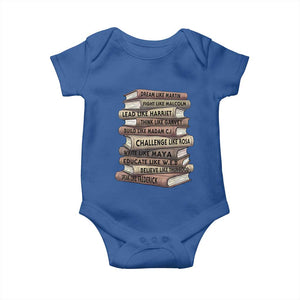 Black History Month African American Leaders Teacher Book Lover Baby Onesie TS11 Royal Blue Print Your Wear