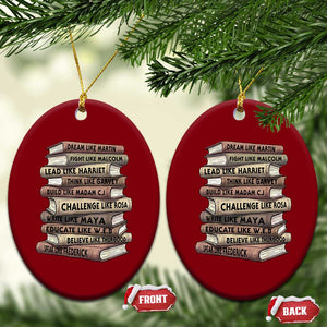 Black History Month African American Leaders Teacher Book Lover Ceramic Ornament TS11 Print Your Wear