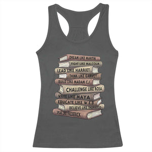 Black History Month African American Leaders Teacher Book Lover Racerback Tank Top TS11 Dark Heather Print Your Wear