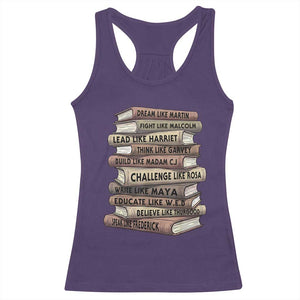 Black History Month African American Leaders Teacher Book Lover Racerback Tank Top TS11 Purple Print Your Wear