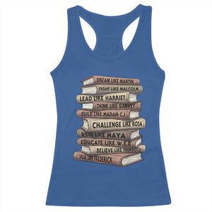 Black History Month African American Leaders Teacher Book Lover Racerback Tank Top TS11 Royal Blue Print Your Wear
