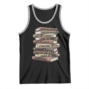 Black History Month African American Leaders Teacher Book Lover Tank Top TS11 Black Athletic Heather Print Your Wear