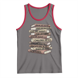 Black History Month African American Leaders Teacher Book Lover Tank Top TS11 Deep Heather Red Print Your Wear