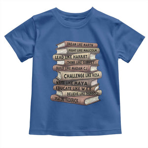 Black History Month African American Leaders Teacher Book Lover Toddler T Shirt TS11 Royal Blue Print Your Wear