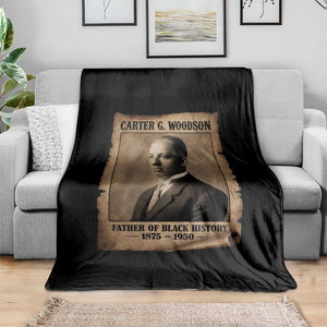 Carter G Woodson Throw Blanket Father Of Black History Month Old Paper Graphic TS11 Print Your Wear