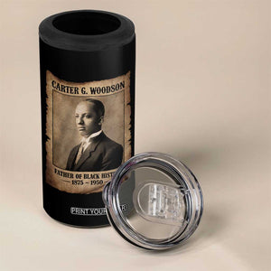 Carter G Woodson 4 in 1 Can Cooler Tumbler Father Of Black History Month Old Paper Graphic TS11 Print Your Wear
