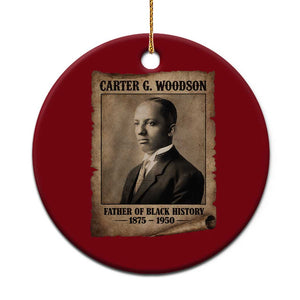 Carter G Woodson Ceramic Ornament Father Of Black History Month Old Paper Graphic TS11 1pc Red Print Your Wear