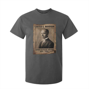 Carter G Woodson T Shirt For Kid Father Of Black History Month Old Paper Graphic TS11 Dark Heather Print Your Wear
