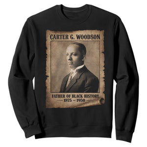 Carter G Woodson Sweatshirt Father Of Black History Month Old Paper Graphic TS11 Black Print Your Wear