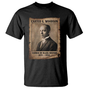 Carter G Woodson T Shirt Father Of Black History Month Old Paper Graphic TS11 Black Print Your Wear
